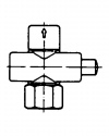 Push button valve bushing - bushing (2x female) nickelplated brass PN 10 DVGW-approved up to PN 4 valves by ARMANO