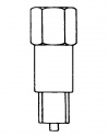 Fitting DIN 16 281 for gauge holder brackets brass steel 11SMnPb30 stainless steel 1.4571 bushing - connection accessories for gauge holder brackets by ARMANO